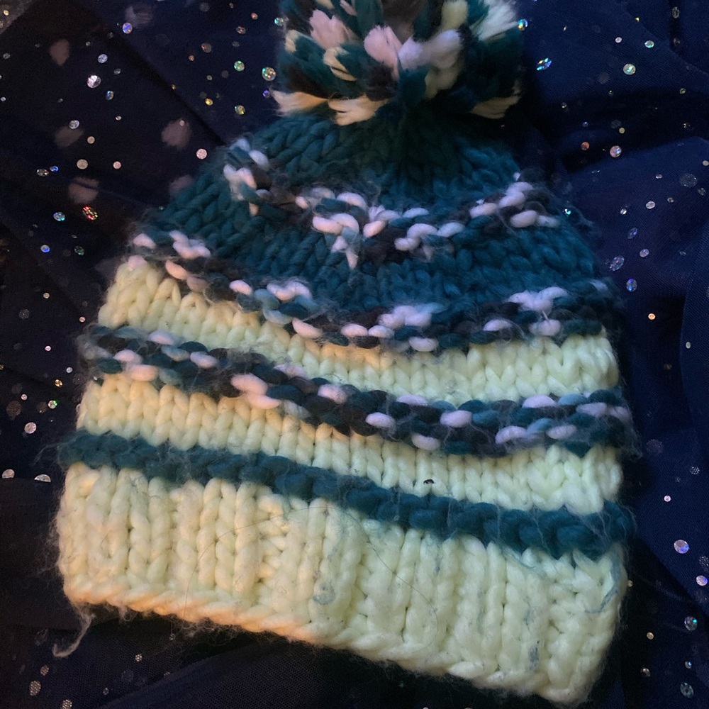 The North Face Pom Pom Beanie Knit Hat Vibrant Fun